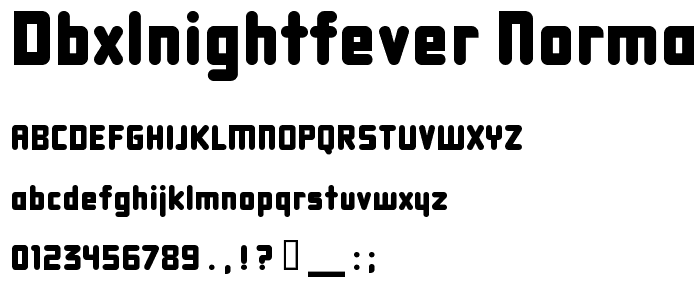 DBXLNightfever Normal font